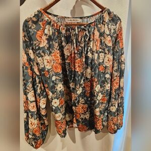 Floral Women's Top - Sage Green